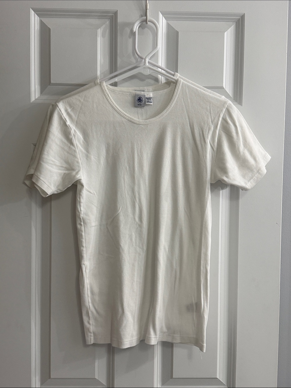Petit Bateau White Short Sleeve Cotton Tee x2
